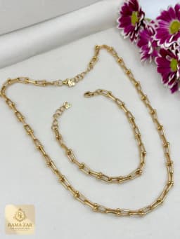 گردنی و دستبند ست تیفانی